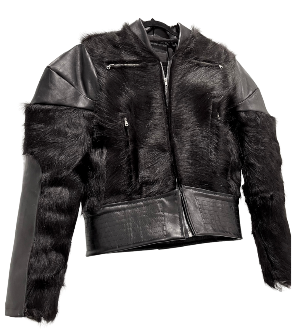 Bull Fur Leather Biker
